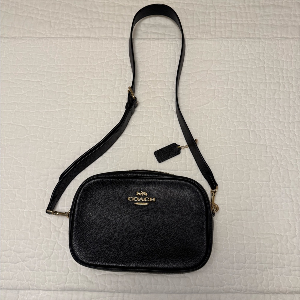 Coach Black Leather Camera Shoulder Bag